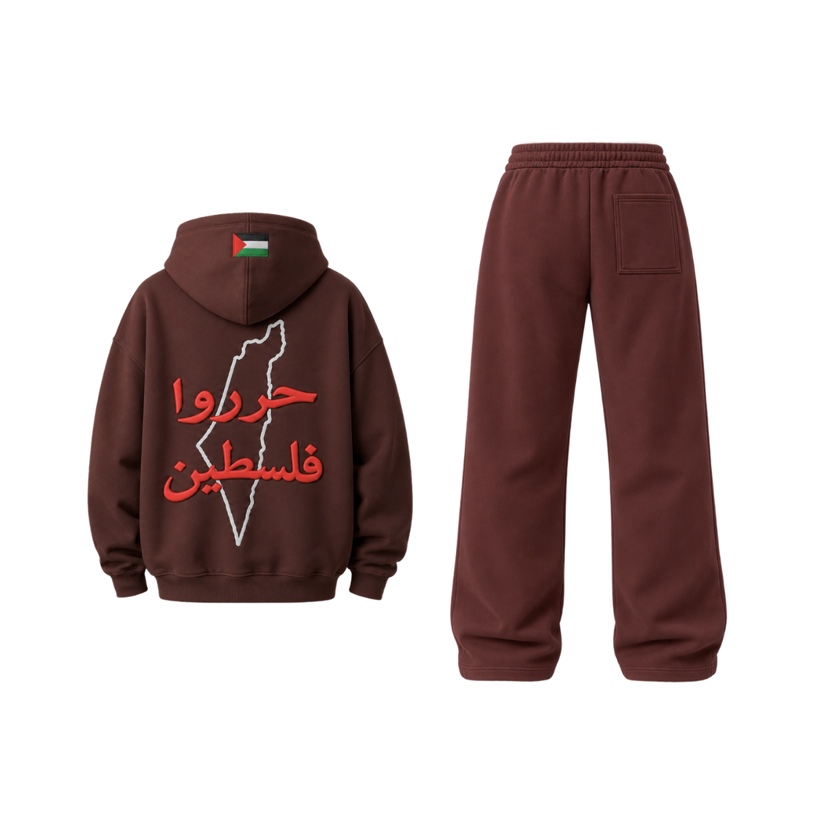 Voice of 1948 Hoodie + Pants Set — Brown
