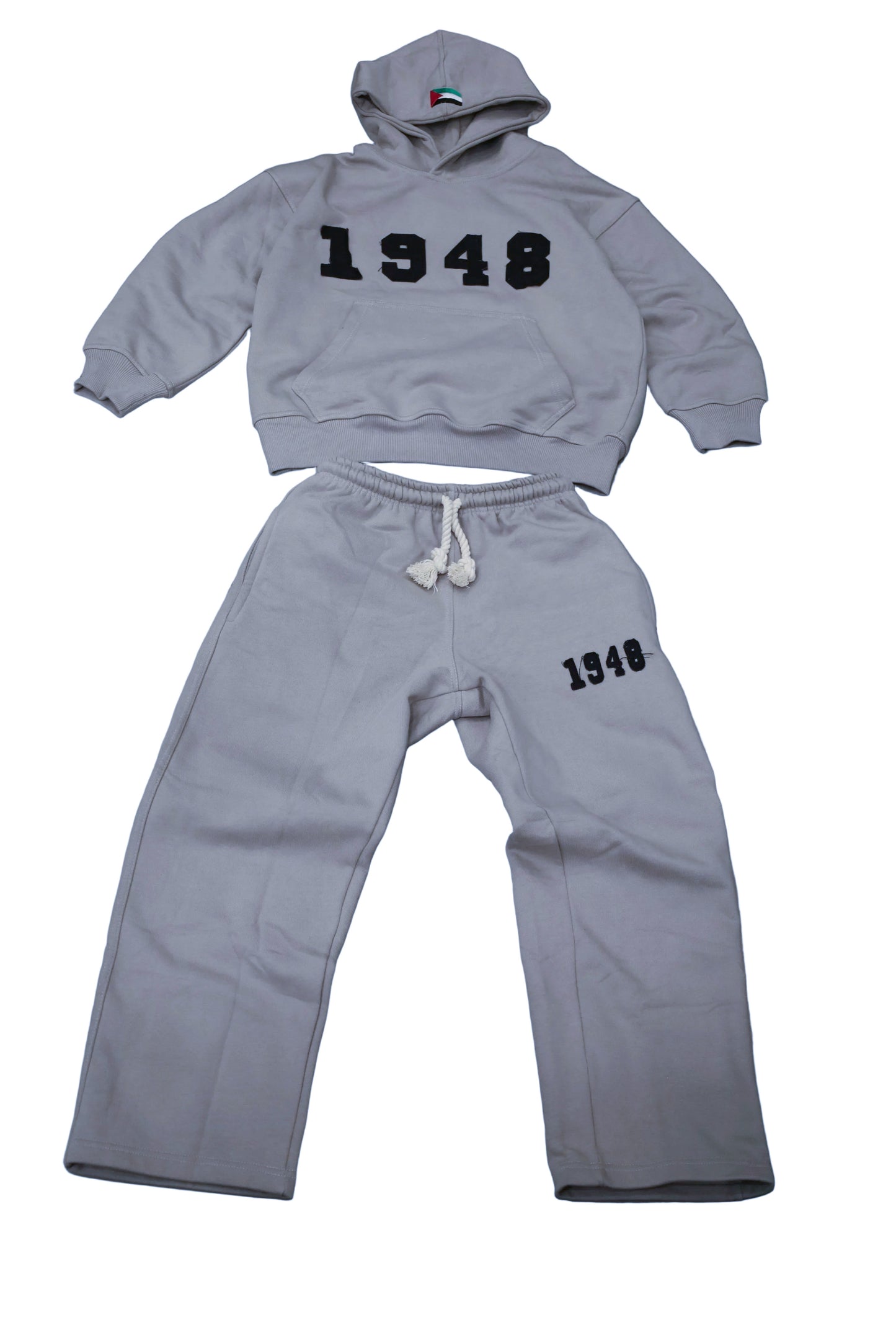Voice of 1948 Hoodie + Pants Set — Gray