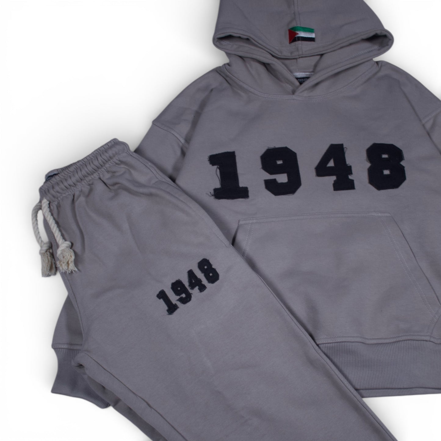 Voice of 1948 Hoodie + Pants Set — Gray
