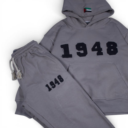 Voice of 1948 Hoodie + Pants Set — Gray